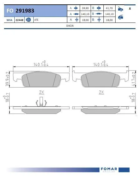Brake Pad Set, disc brake
